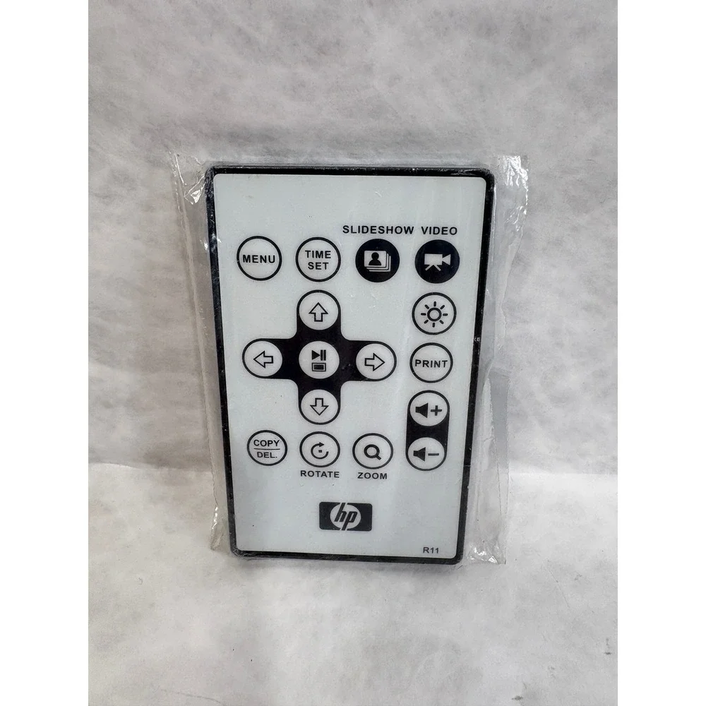 HP R11 Remote Control for Digital Photo Frame Multimedia White Black Slim Card